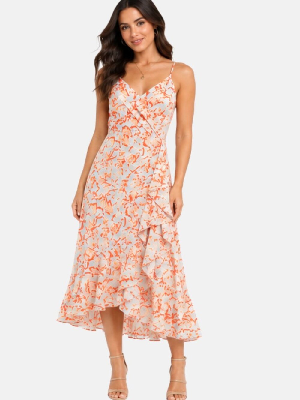 Chelsea28 Floral Midi Dress Medium